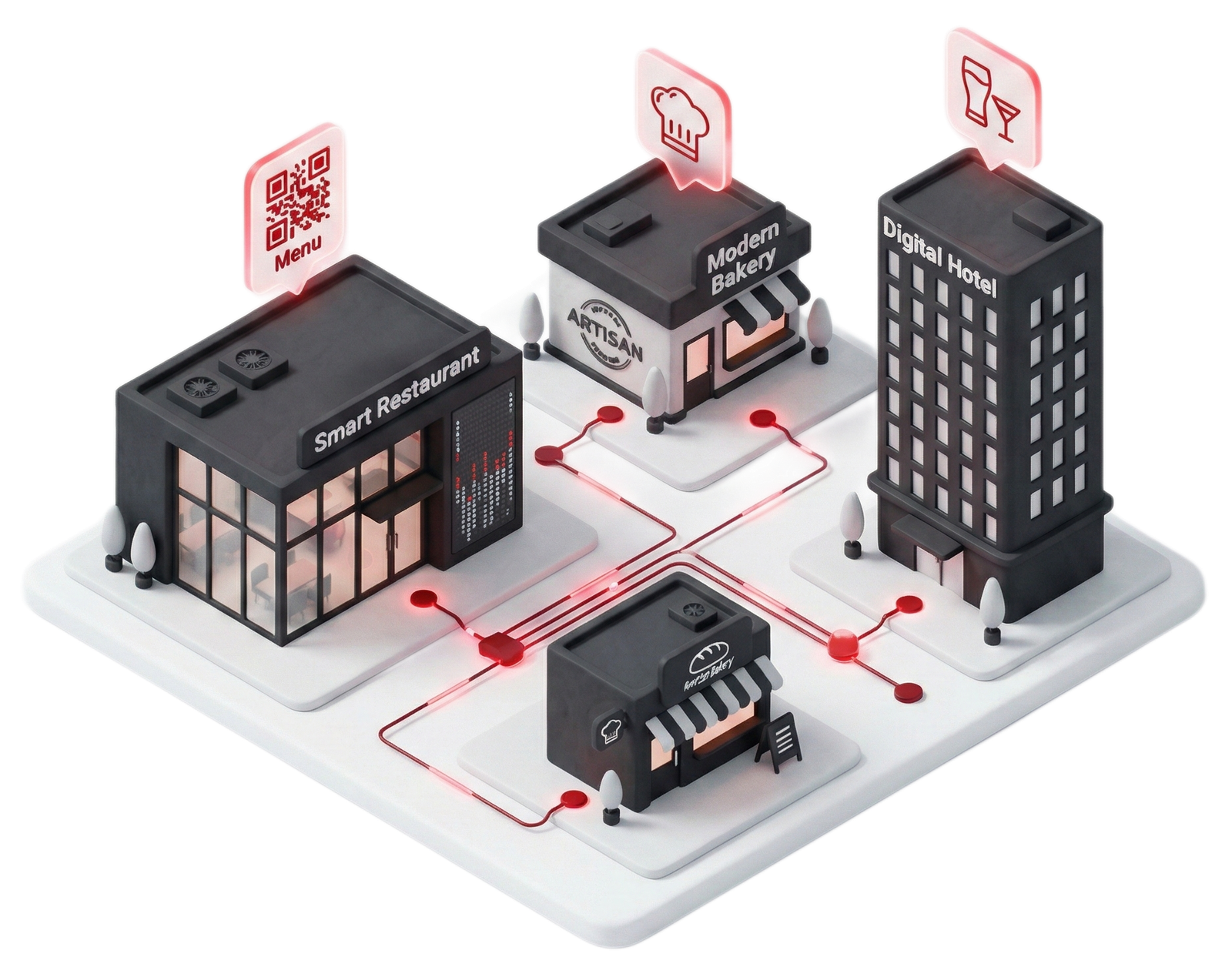 Foodcher SmartMenu application displayed on a smartphone